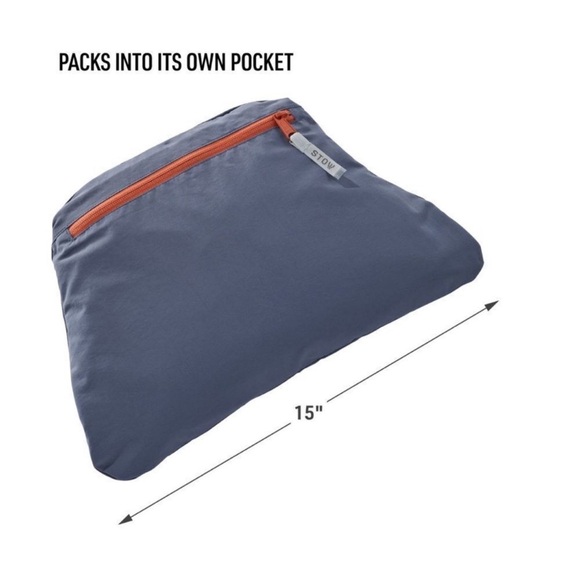 L.L.Bean Mountain Classic Insulated Anorak Windbreaker Rain Blue Size Small - Picture 13 of 14